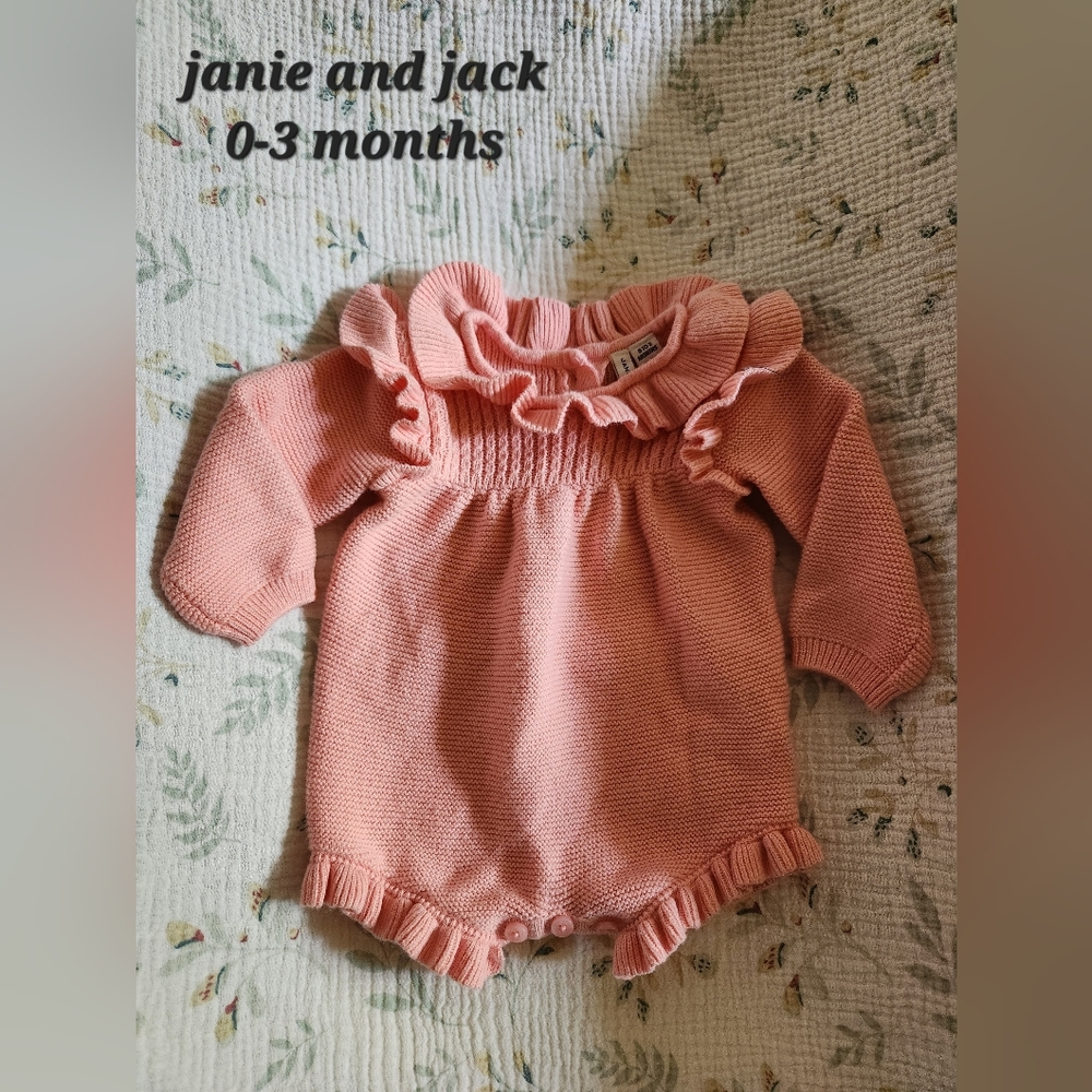Janie and Jack Girls Outfit Size 0-3 Months